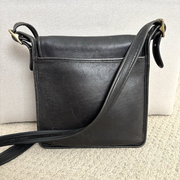 Coach Black Vintage Legacy Flap Bag Crossbody Leather Purse - Picture 7 of 14